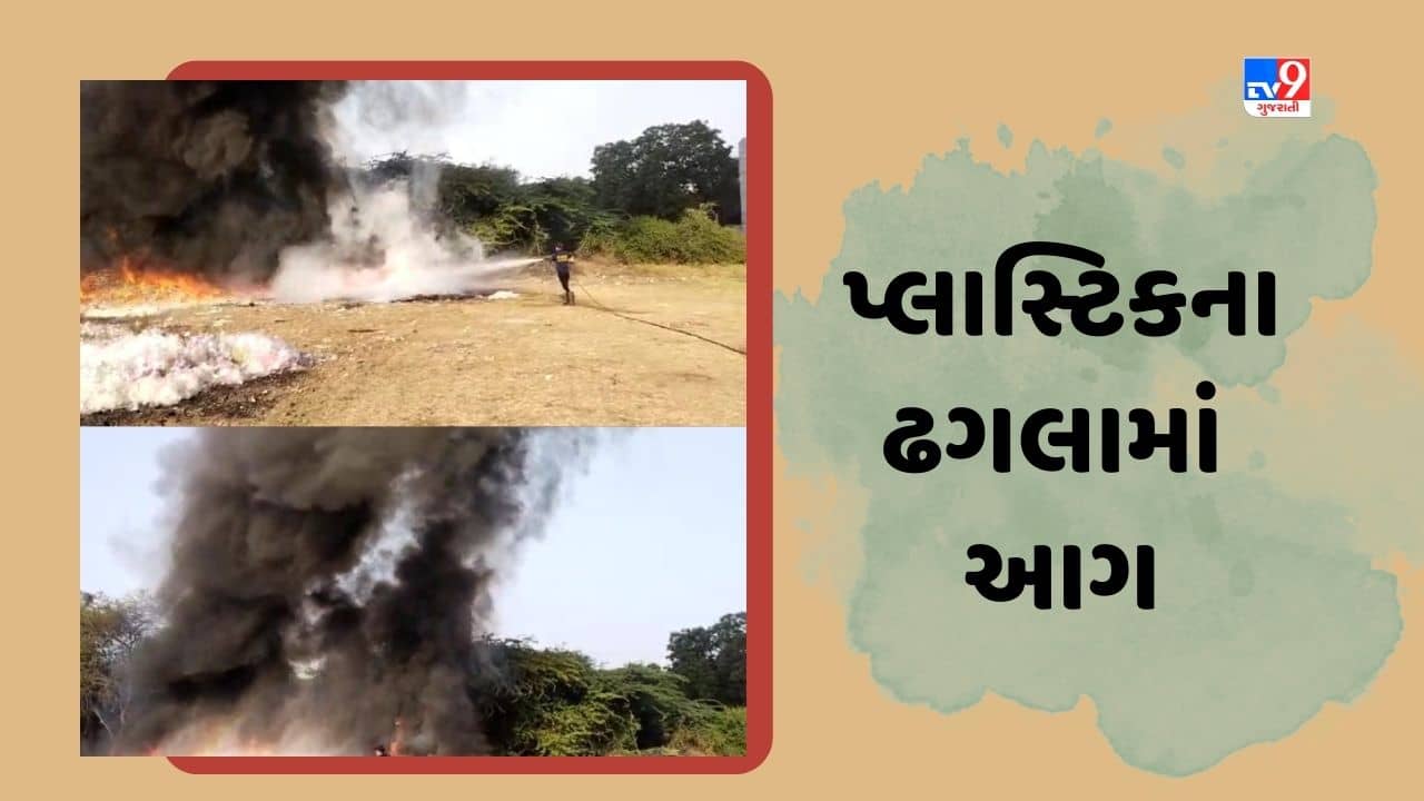Navsari: ખુલ્લા પ્લોટમાં પડેલા પ્લાસ્ટિકના ઢગલામાં આગ લાગતાં ધુમાડાના ગોટેગોટા વળ્યા, જુઓ Video