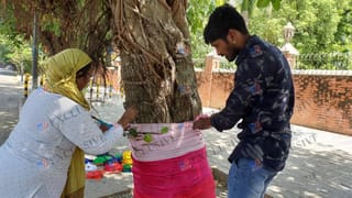 Vadodara: વડોદરા શહેરમાં 22 જેટલા વડને ઈકો ફ્રેન્ડલી કલર અને કોટન કાપડથી સુશોભિત કરાયા, જુઓ Photos