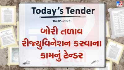 Tender Today : બોરી તળાવ રીજ્યુવિનેશન કરવાના કામ માટે આ નગરપાલિકામાં ટેન્ડર જાહેર, કરોડો રુપિયાનું ટેન્ડર આ તારીખ સુધીમાં ભરવાનું રહેશે
