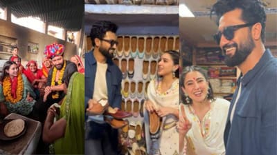 વિકી-સારાએ ચૂલા પર બનાવી રોટલી, જયપુરમાં કરી શોપિંગ, Videoમાં જોવા મળી દેશી સ્ટાઈલ