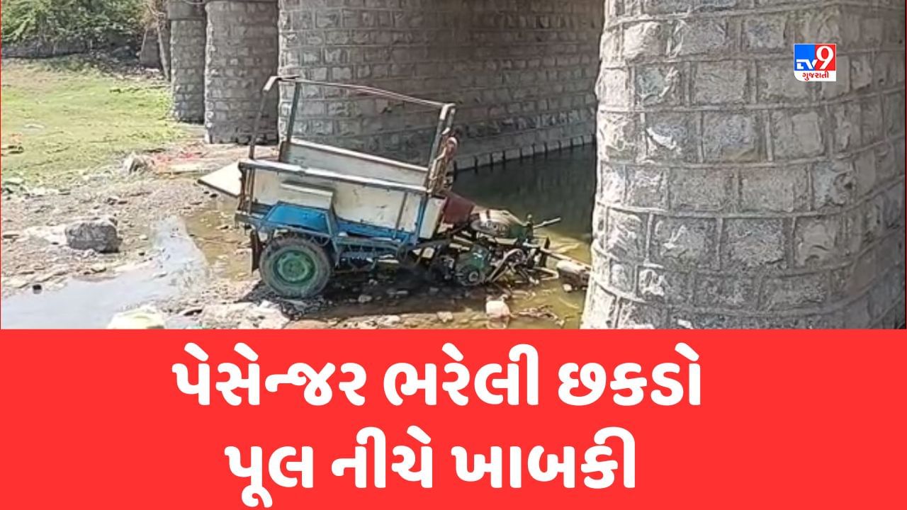 Breaking News: દેવભૂમિ દ્વારકા જિલ્લાના ભાણવડ નજીક છકડો રિક્ષા પુલ પરથી નીચે ખાબક્તા ત્રણ લોકોના મોત, 8 લોકોને આવી ગંભીર ઈજા