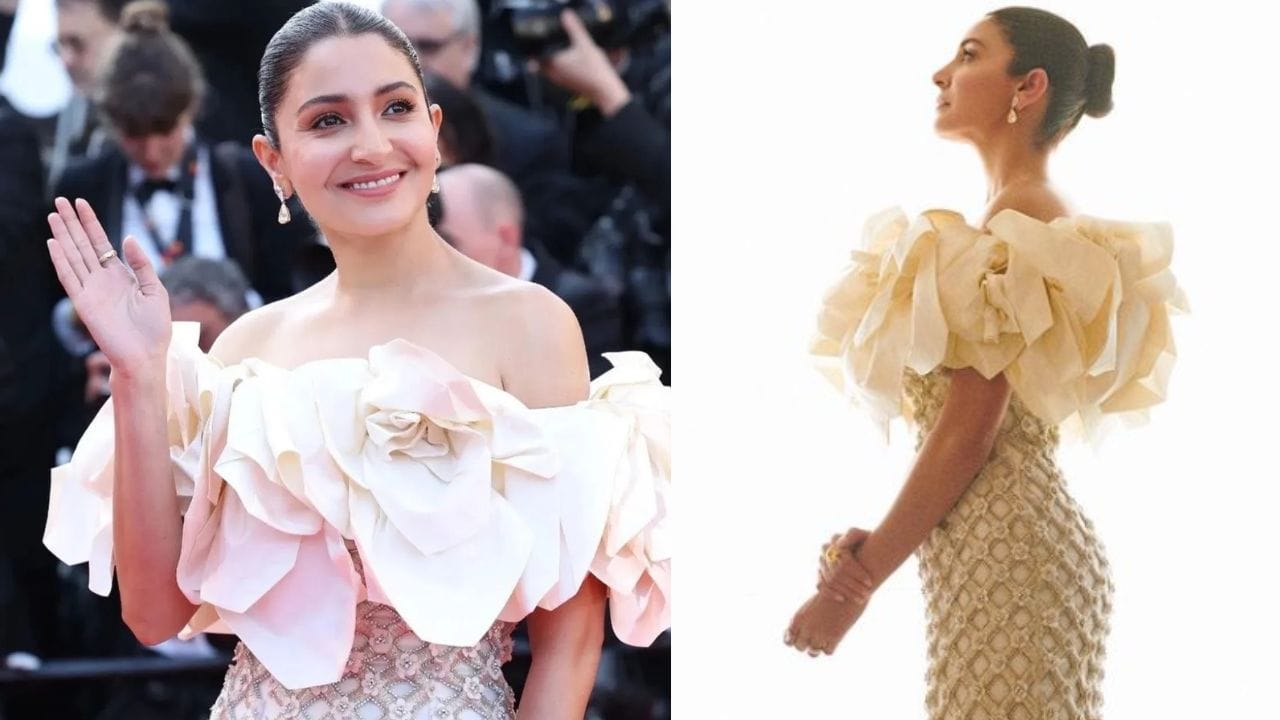 Anushka Sharma Cannes Look: કાન્સ 2023 માં ભારતીય અભિનેત્રીઓ એક થી એક જબરદસ્ત લુક જોવા મળી છે. શોની શરૂઆતથી જ, બોલિવૂડ અભિનેત્રીએ તેના અદભૂત દેખાવથી વિશ્વભરના ચાહકોને આકર્ષિત કર્યા. સપના ચૌધરી, મૃણાલ ઠાકુર, ઐશ્વર્યા રાય બચ્ચન અને ઈશા ગુપ્તા બાદ હવે અનુષ્કા શર્માનો લુક પણ આવી ગયો છે. (ફોટો ક્રેડિટ- @instagram)