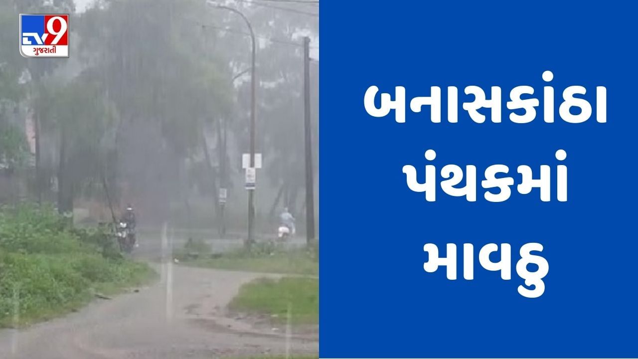 Rain Breaking : બનાસકાંઠા પંથકમાં મોડી રાત્રે વરસ્યો કમોસમી વરસાદ, જુઓ Video