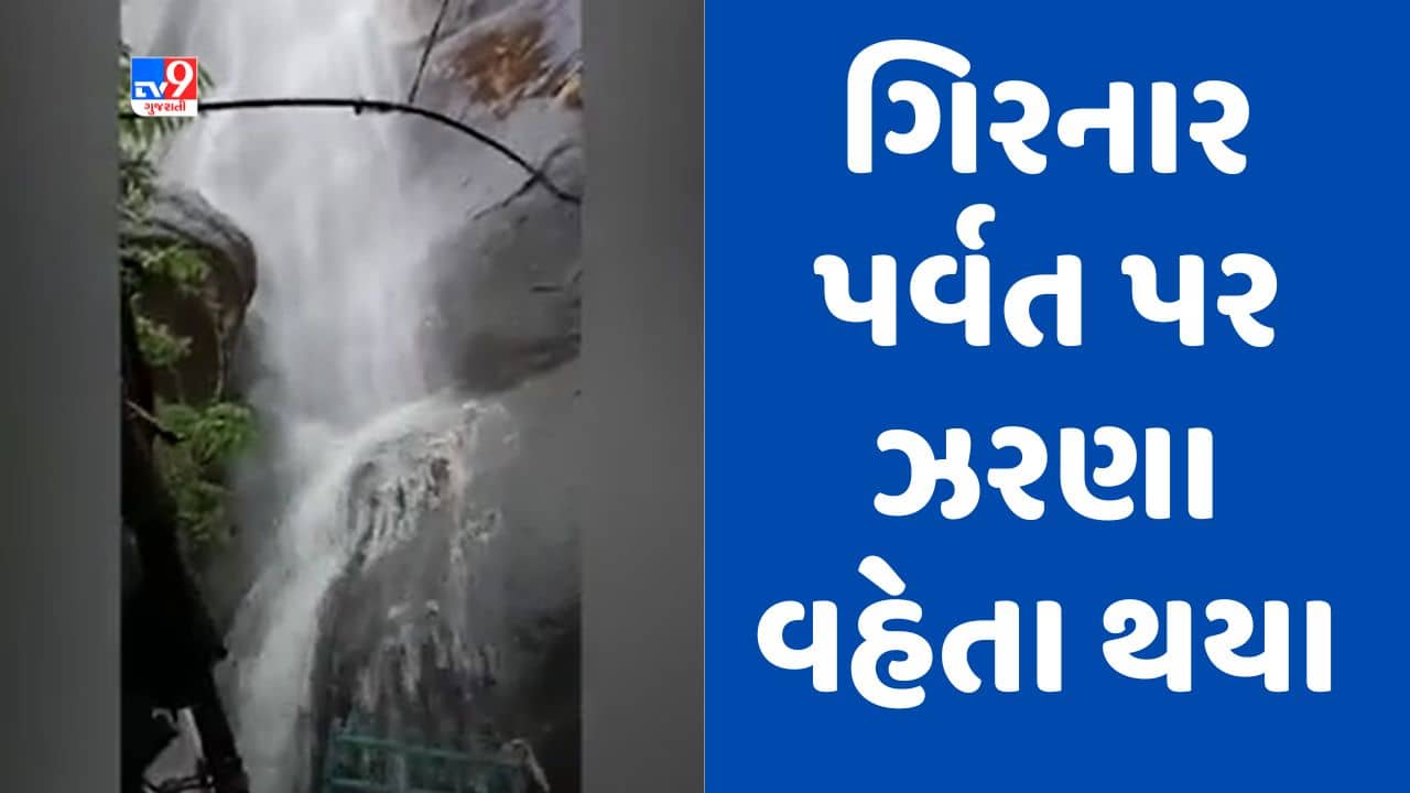 Gujarati Video : ગિરનાર પર્વત પર ઠેર-ઠેર ઝરણાં વહેતા થયા, આહલાદક દ્રશ્યો સર્જાતા પ્રવાસીઓને મોજ