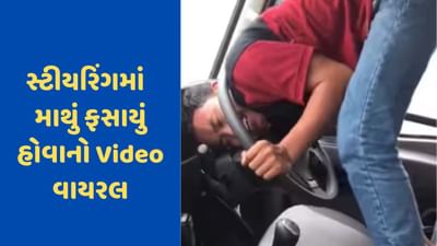 સ્ટિયરિંગમાં વ્યક્તિનું માથું જોરદાર રીતે ફસાયું, યુઝરનું મન મૂંઝાઈ ગયું, પૂછ્યું- અરે ભાઈ! આ કેવી રીતે થયું?, જુઓ Viral Video