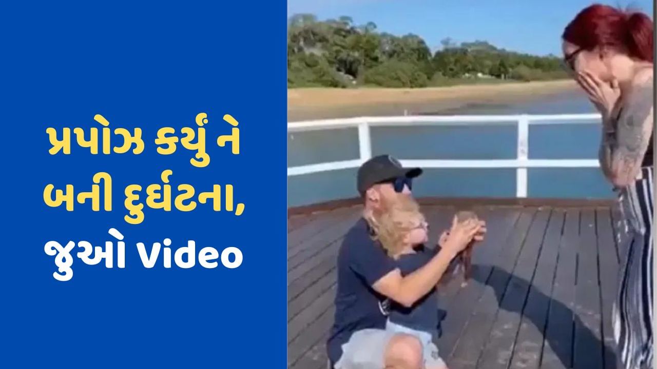 Viral Video: દરિયાકિનારે પ્રપોઝ કરવું પડ્યું ભારે, થઈ મજેદાર દુર્ઘટના, જુઓ જોરદાર વીડિયો