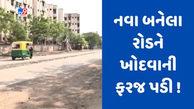 Gujarati Video : AMC માં સંકલનના અભાવનો વધુ એક પુરાવો, રોડ બનતાની સાથે તોડવાની કામગીરી શરૂ !