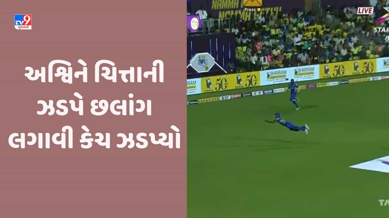 Ashwin Catch VIDEO, TNPL: ચિત્તાની ઝડપે દોડીને અશ્વિને હવામાં ઝડપ્યો આશ્ચર્યજનક કેચ