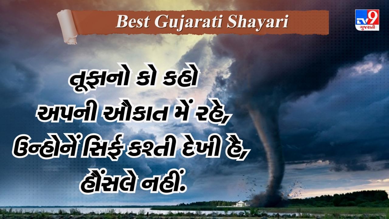 Best Gujarati Shayari: ઉઠતે હુએ તૂફાન કા મંજર નહી દેખા, દેખો મુજે ગર તુમને સમુંદર નહી દેખા....વાંચો જબરદસ્ત શાયરી