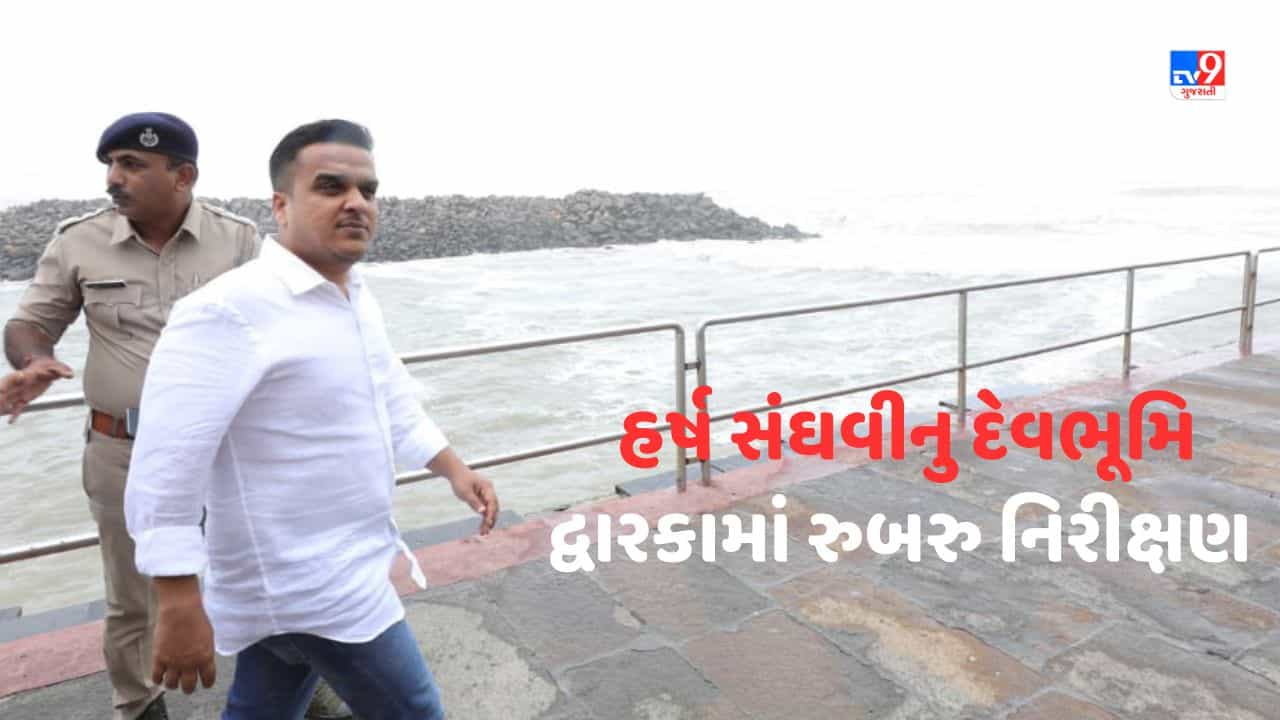 Gujarat Video: દરિયા કિનારા વિસ્તારમાં દેવભૂમિ દ્વારકાના 82 ગામડાઓના સાવચેતીના પગલા હાથ ધરાયા-HM હર્ષ સંઘવી