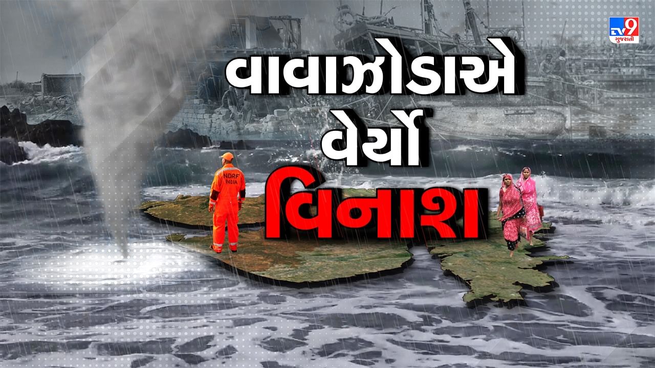 Cyclone Biparjoy : વાવાઝોડાએ ગુજરાતમાં મચાવી તબાહી, 940 ગામોમાં વીજપોલ ધરાશાયી, 524 વૃક્ષ પડ્યા, જુઓ Video