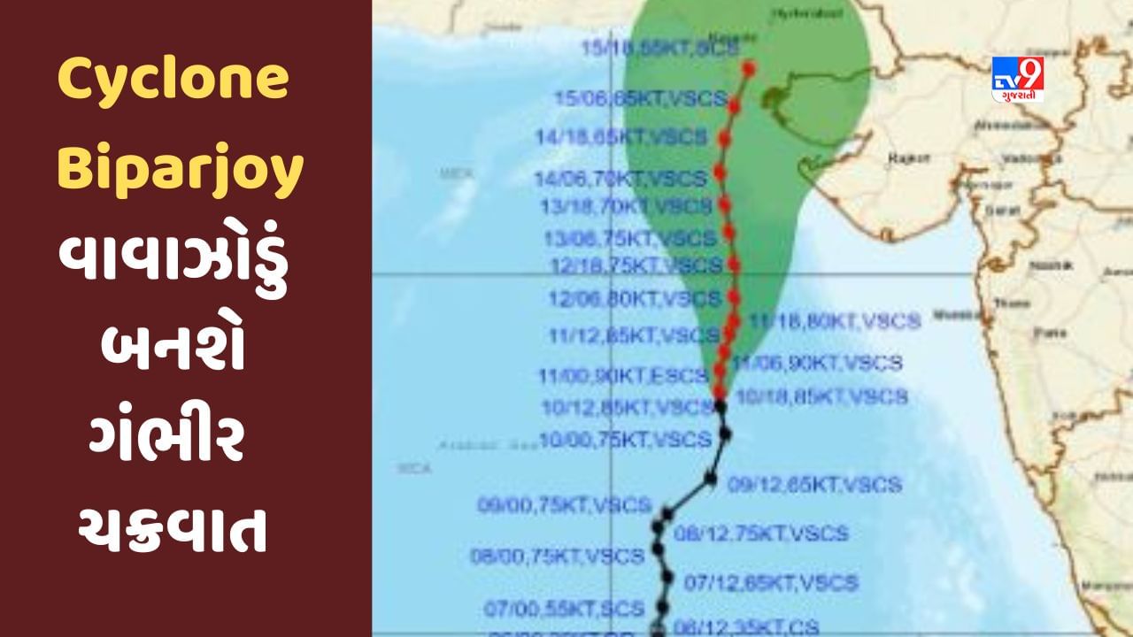 Cyclone Biparjoyવાવાઝોડું બનશે ગંભીર ચક્રવાત સૌરાષ્ટ્ર કચ્છના દરિયાકાંઠે પહોંચે તેવી શક્યતા 0173