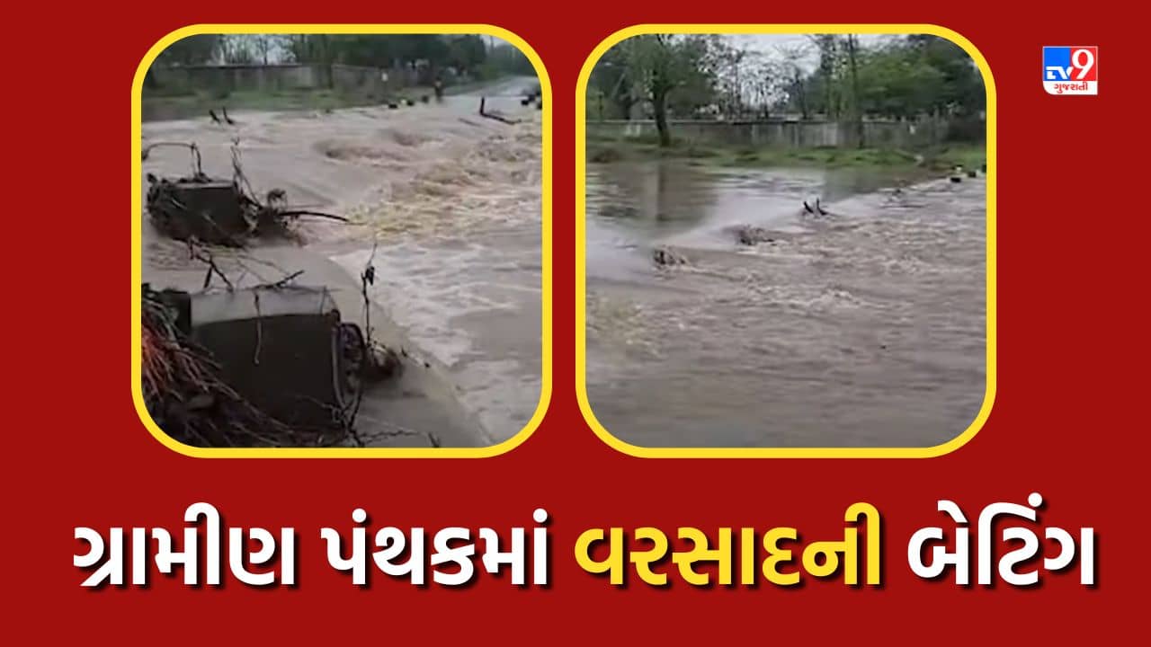 Heavy Rain: ભારે વરસાદને કારણે તાપી કોઝવે પાણીમાં ગરકાવ, 23 રસ્તા બંધ, જુઓ Video