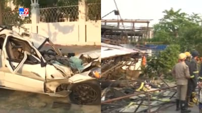 Ekana Stadium: લખનૌના એકાના સ્ટેડિયમમાં તોફાની પવનથી બોર્ડ પડ્યું, 2 લોકોના મોત