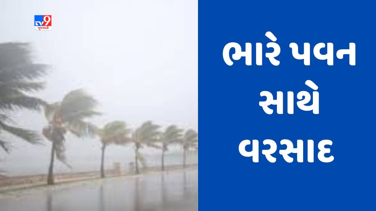 Gujarati Video : ગીર સોમનાથના ઉનામાં Cyclone Biparjoyની અસર, ભારે પવન સાથે વરસ્યો વરસાદ