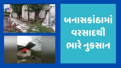 Cyclone Biparjoy Video: બનાસકાંઠાના ઢોલિયા ગામની શાળાની દિવાલ તૂટી પડી, પોલીસ ચોકીના પતરા પણ ઉડ્યા, જૂઓ Video Cyclone Biparjoy Video: બનાસકાંઠાના ઢોલિયા ગામની શાળાની દિવાલ તૂટી પડી, પોલીસ ચોકીના પતરા પણ ઉડ્યા, જૂઓ Video