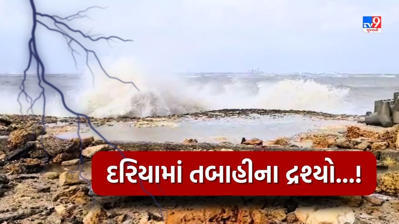 Cyclone Biparjoy: પોરબંદર શહેરમાં ફુંકાઇ રહ્યો છે ભારે પવન, દરિયામાં તબાહીના દ્રશ્યો, જુઓ Video Cyclone Biparjoy: પોરબંદર શહેરમાં ફુંકાઇ રહ્યો છે ભારે પવન, દરિયામાં તબાહીના દ્રશ્યો, જુઓ Video