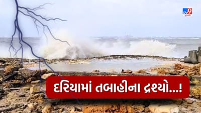 Cyclone Biparjoy: પોરબંદર શહેરમાં ફુંકાઇ રહ્યો છે ભારે પવન, દરિયામાં તબાહીના દ્રશ્યો, જુઓ Video