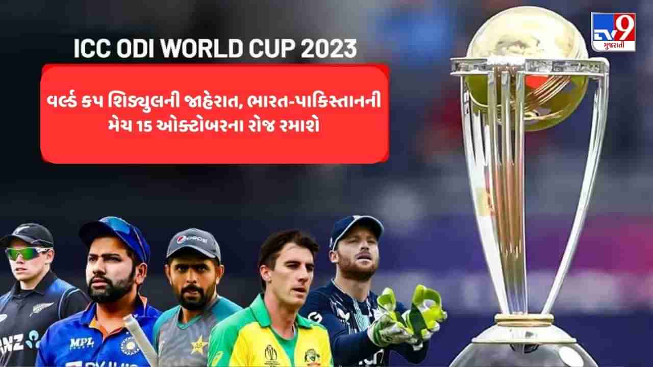 Cricket World Cup 2023 Schedule: વર્લ્ડ કપ શેડ્યુલની જાહેરાત, ભારત-પાકિસ્તાનની મેચ 15 ઓક્ટોબરના રોજ રમાશે