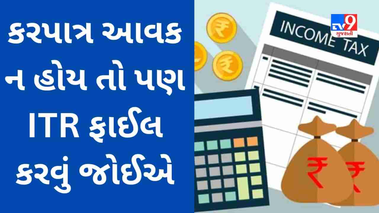 Income Tax Rules : કરપાત્ર આવક ન હોય તો પણ ITR ફાઈલ કરવું જોઈએ!!! કર મુક્તિ સાથે ઘણા લાભ મળશે