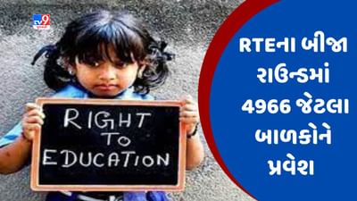 RTE હેઠળ પ્રવેશના બીજા રાઉન્ડમાં વધુ 4966 બાળકોને પ્રવેશ અપાયો, કુલ 1291 જેટલા ખોટા પ્રવેશ રદ કરવામાં આવ્યા