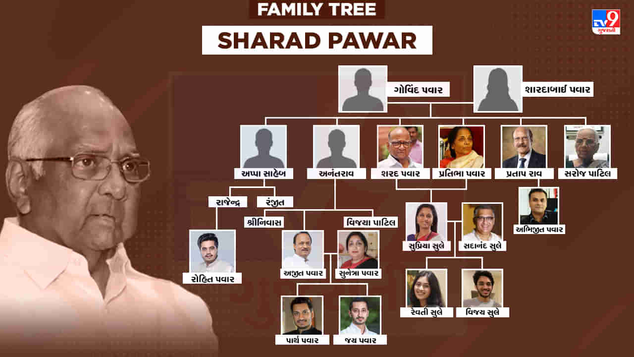 Sharad Pawar Family Tree : આજે 83 વર્ષના થયા શરદ પવાર, રાજનીતિમાં છે પરિવારની ત્રણ પેઢી, જાણો પવારના પાવરફુલ પરિવાર વિશે