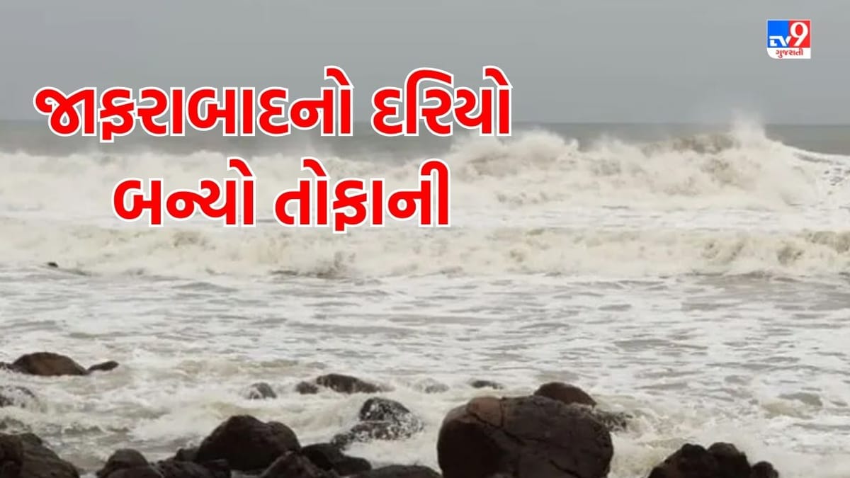 Breaking News: જાફરાબાદનો દરિયો બન્યો તોફાની, દરિયા કાંઠે પવનની ગતિમાં વધારો, જુઓ Video