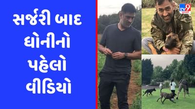 સર્જરી બાદ ધોનીનો પહેલો વીડિયો આવ્યો સામે, પેટ્સ સાથે મસ્તી કરતો જોવા મળ્યો