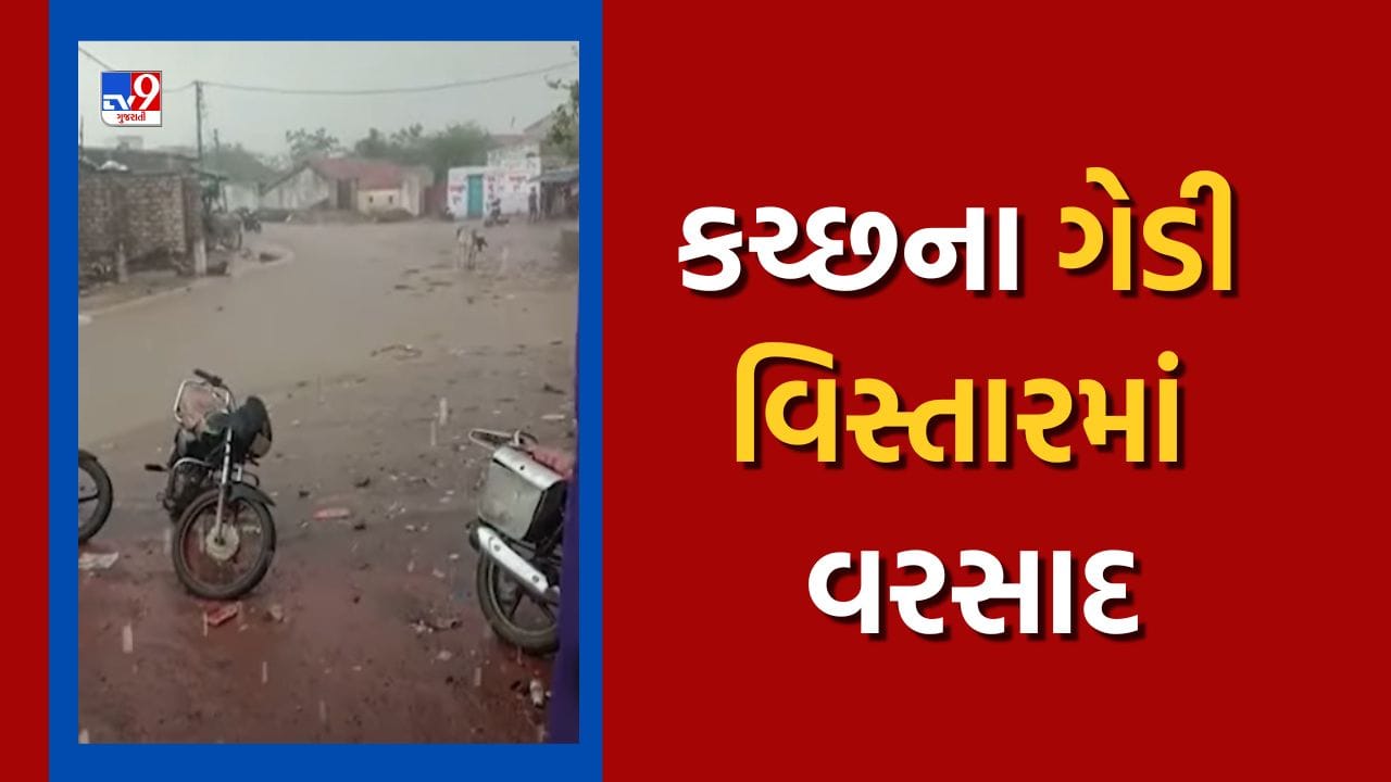 Kutch : કચ્છના રાપરમાં બપોર બાદ વાતાવરણમાં પલટો, ગેડી વિસ્તારમાં વરસાદ, જુઓ Video Kutch : કચ્છના રાપરમાં બપોર બાદ વાતાવરણમાં પલટો, ગેડી વિસ્તારમાં વરસાદ, જુઓ Video