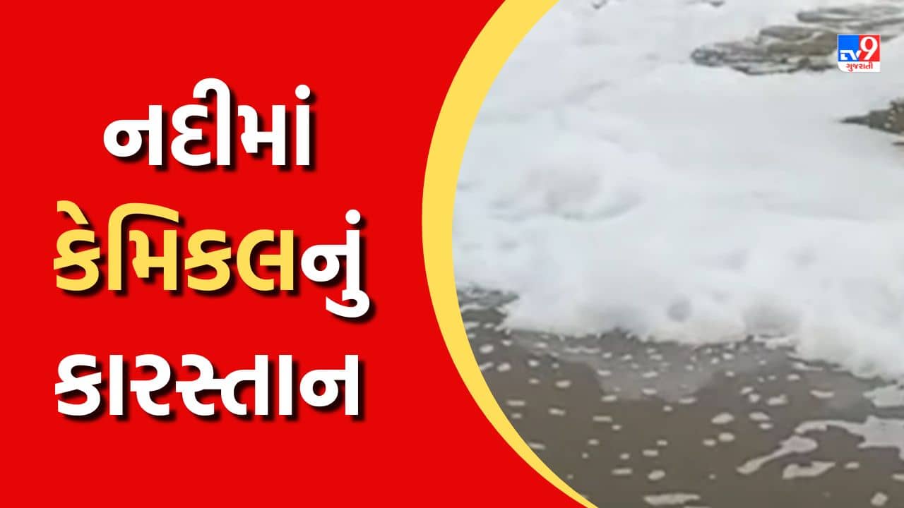 Rajkot : ઉપલેટાની નદીમાં કેમિકલ માફિયા કેમિકલ ઠાલવી ગયા હોવાની શંકા, લોકોમાં રોષ, જુઓ Video