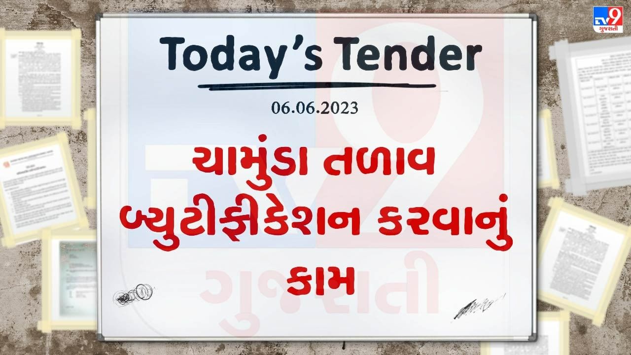 Tender Today : વિજાપુર નગરપાલિકામાં ચામુંડા તળાવ બ્યુટીફીકેશન કરવાના કામ માટે લાખો રુપિયાનું ટેન્ડર જાહેર