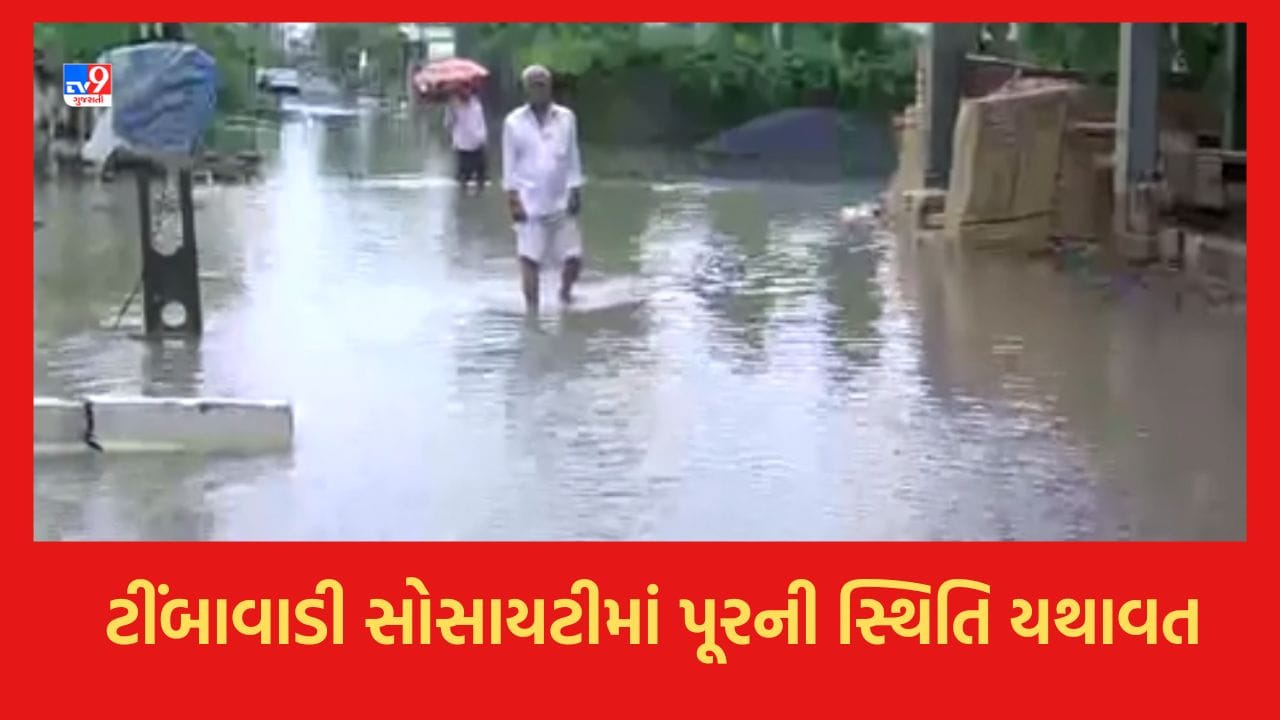 Junagadh: ટીંબાવાડી સોસાયટીના લોકોની કફોડી સ્થિતિ, હજુ નથી ઓસર્યા પૂરના પાણી- જુઓ Video Junagadh: ટીંબાવાડી સોસાયટીના લોકોની કફોડી સ્થિતિ, હજુ નથી ઓસર્યા પૂરના પાણી- જુઓ Video