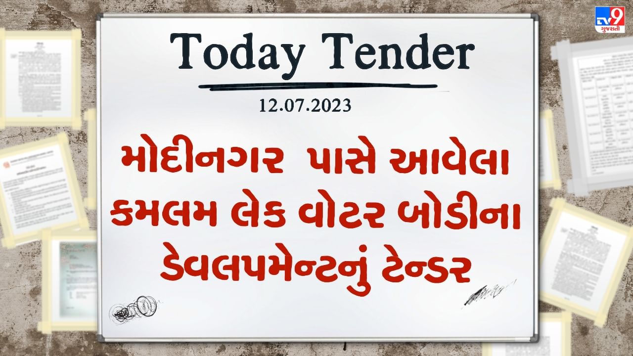 Tender Today : અંકલેશ્વરમાં મોદીનગર પાસે આવેલા કમલમ લેક વોટર બોડીના ડેવલપમેન્ટના કામ માટે કરોડો રુપિયાનું ટેન્ડર જાહેર