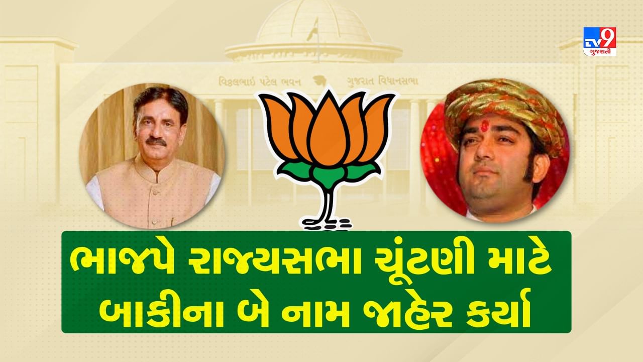 Breaking News : ભાજપે રાજ્યસભાની ચૂંટણી માટે જાહેર કર્યા બે નવા ચહેરા, બાબુ દેસાઇ અને કેસરીસિંહ ઝાલા ભરશે ઉમેદવારી પત્ર