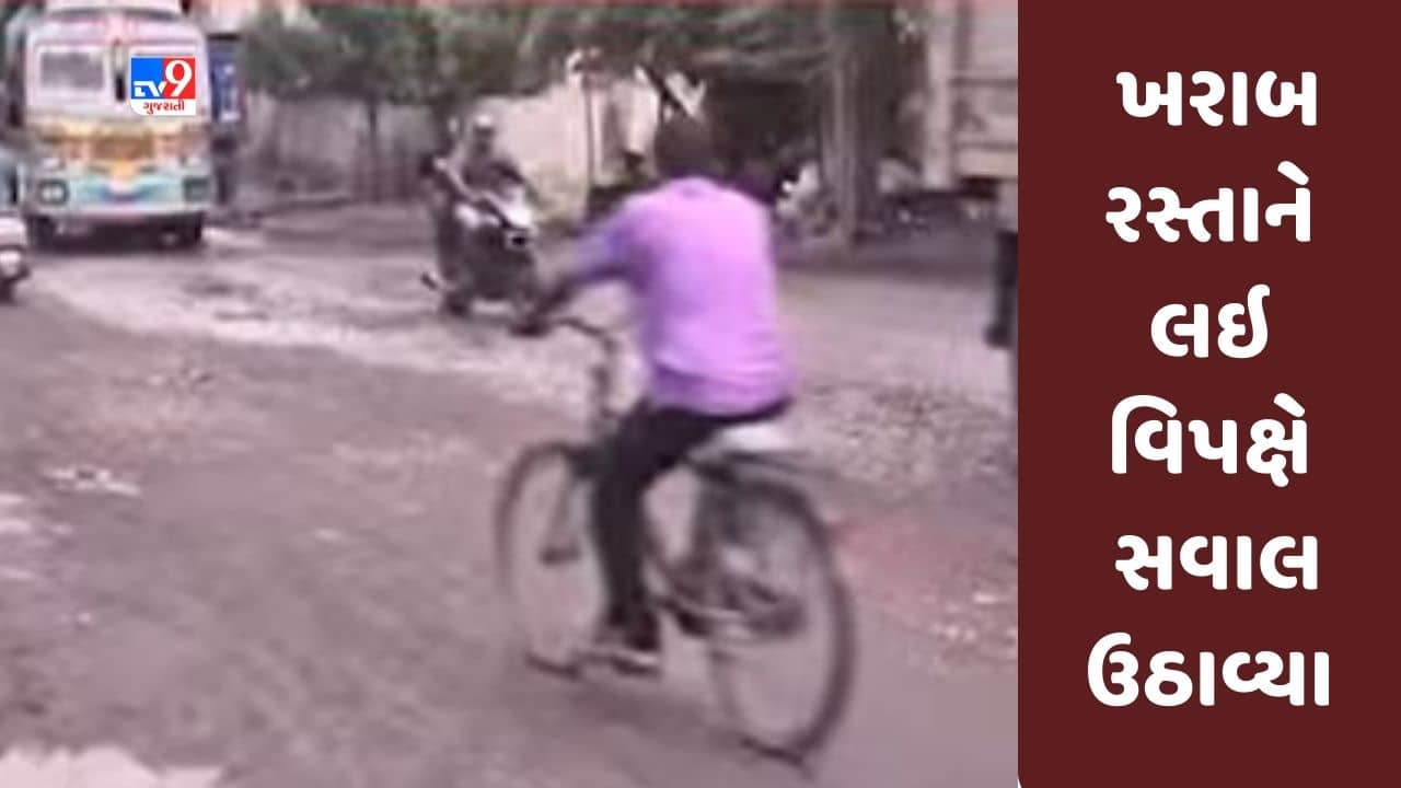 Bhavnagar: શહેરના રસ્તા પર ખાડા રાજને લઇ વિપક્ષે મનપાની કામગીરી સામે સવાલ ઉઠાવ્યા