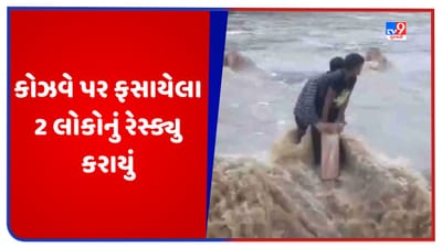 Video: ઉદેપુરમાં ધોધમાર વરસાદથી પૂરની સ્થિતિ, કોઝવે પર ફસાયેલા બે લોકોનું કરાયું રેસ્ક્યુ, જુઓ વીડિયો Video: ઉદેપુરમાં ધોધમાર વરસાદથી પૂરની સ્થિતિ, કોઝવે પર ફસાયેલા બે લોકોનું કરાયું રેસ્ક્યુ, જુઓ વીડિયો