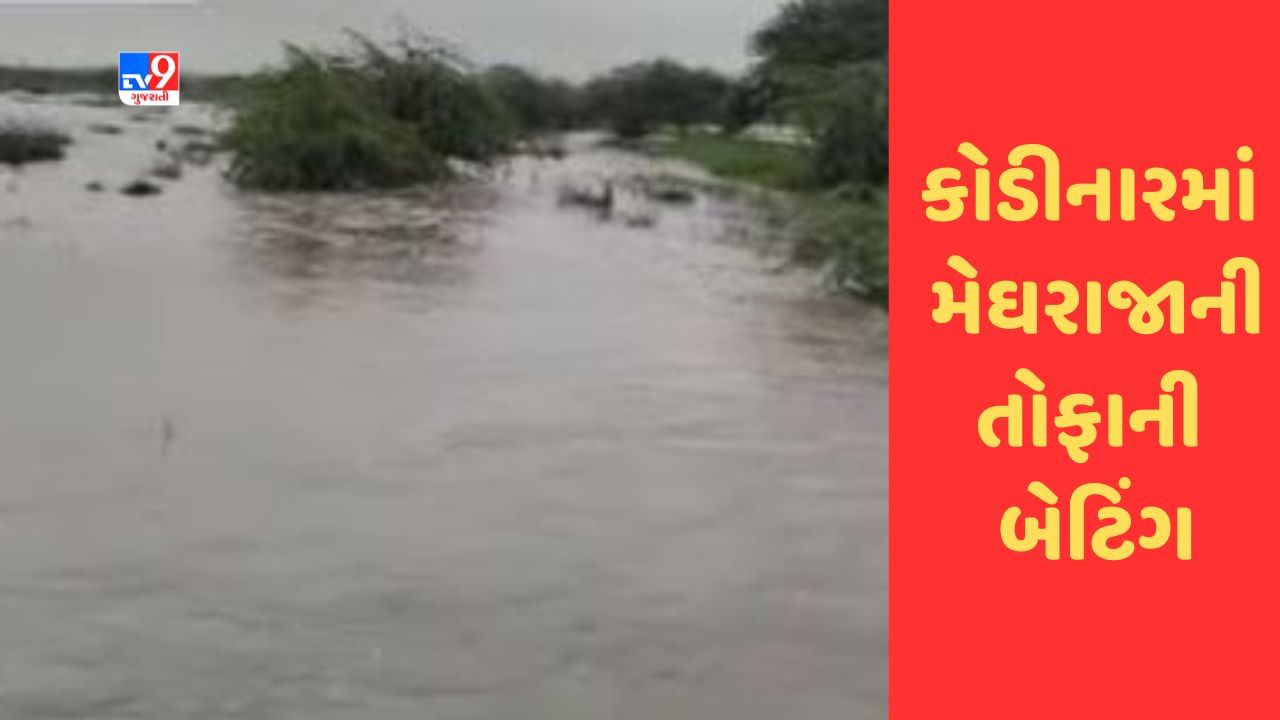 Gir Somnath :  કોડીનારમાં મેઘરાજાની તોફાની બેટિંગ, જુઓ Video