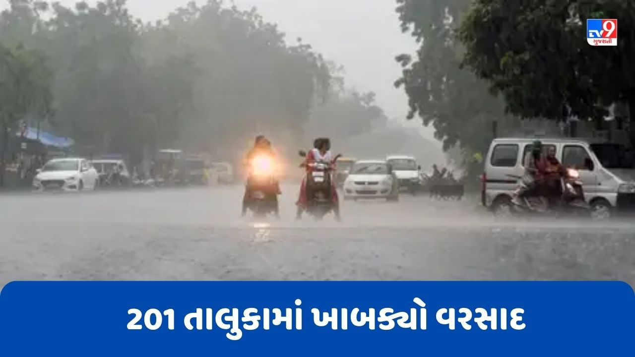 Rain Breaking : રાજ્યમાં છેલ્લા 24 કલાકમાં 201 તાલુકામાં ખાબક્યો વરસાદ