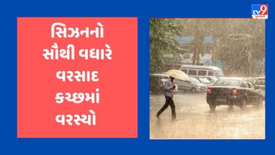 Monsoon 2023 : રાજ્યમાં અત્યાર સુધી નોંધાયો 52.34 ટકા વરસાદ, સૌથી વધુ કચ્છમાં, જુઓ Video