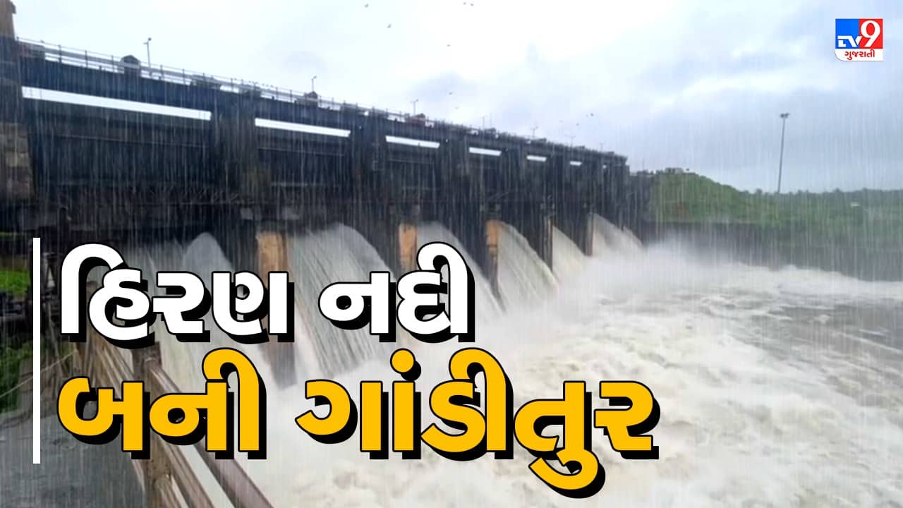 Gir somnath : ગીર જંગલ વિસ્તારમાં ધોધમાર વરસાદ, તાલાળા નજીકનો હિરણ-2 ડેમ થયો ઓવરફ્લો, જૂઓ Video