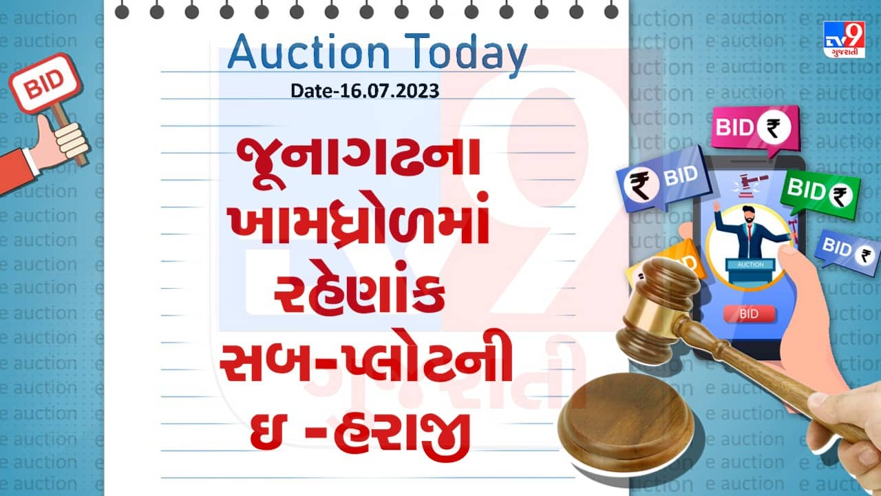 Auction Today : જૂનાગઢના ખામધ્રોળમાં રહેણાંક સબ-પ્લોટની ઇ-હરાજી, જુઓ Video