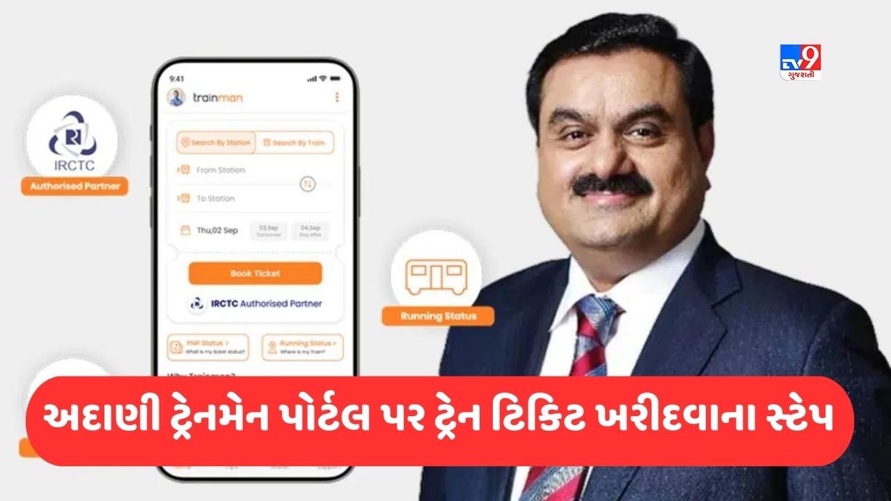 અદાણીના ટ્રેનમેન પોર્ટલ પરથી ઓનલાઈન ખરીદો ટ્રેન ટિકિટ, જાણો સ્ટેપ બાય સ્ટેપ પ્રોસેસ