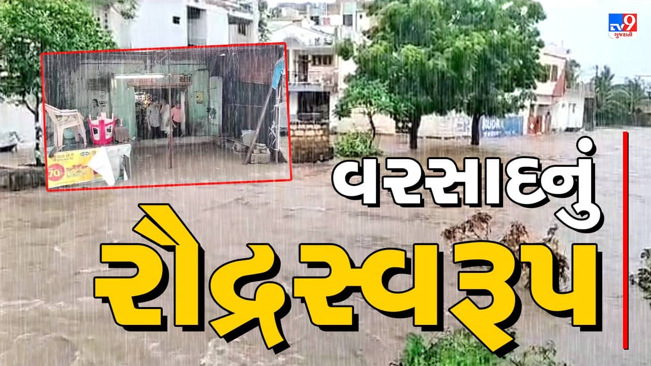 Junagadh Rain : માંગરોળમાં 4 કલાકમાં વરસ્યો 9 ઇંચથી વધુ વરસાદ, રસ્તાઓ પર ઘૂંટણસમા પાણી ભરાયા, જૂઓ મેઘ તાંડવના દૃશ્યો