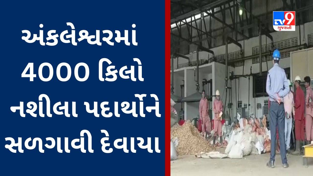 Gujarati Video :  દેશના યુવાધનને ખોખલું કરવામાં સક્ષમ 2600 કરોડ રૂપિયાના 4000 કિલો નશીલા પદાર્થોને અંકલેશ્વરમાં ભસ્મીભૂત કરી દેવાયા