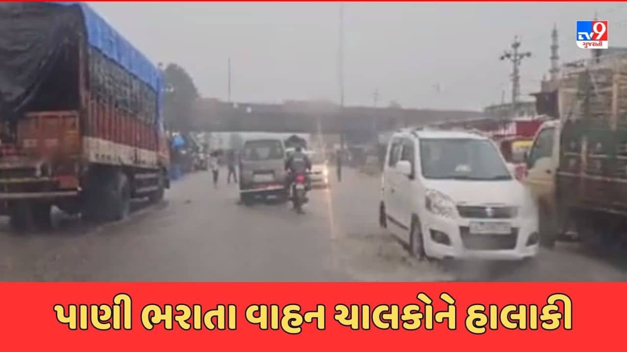Surat Rain : સુરતના અનેક વિસ્તારોમાં ધોધમાર વરસાદ, રાજ્ય ધોરી માર્ગ પર પાણી ભરાતા વાહન ચાલકોને હાલાકી, જુઓ Video