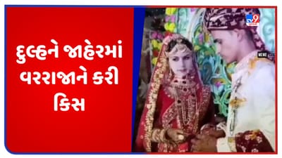 Viral Video: વરમાળા સમયે દુલ્હને જાહેરમાં વરરાજાને કરી કિસ, દુલ્હેરાજા શરમાયા, જુઓ વીડિયો