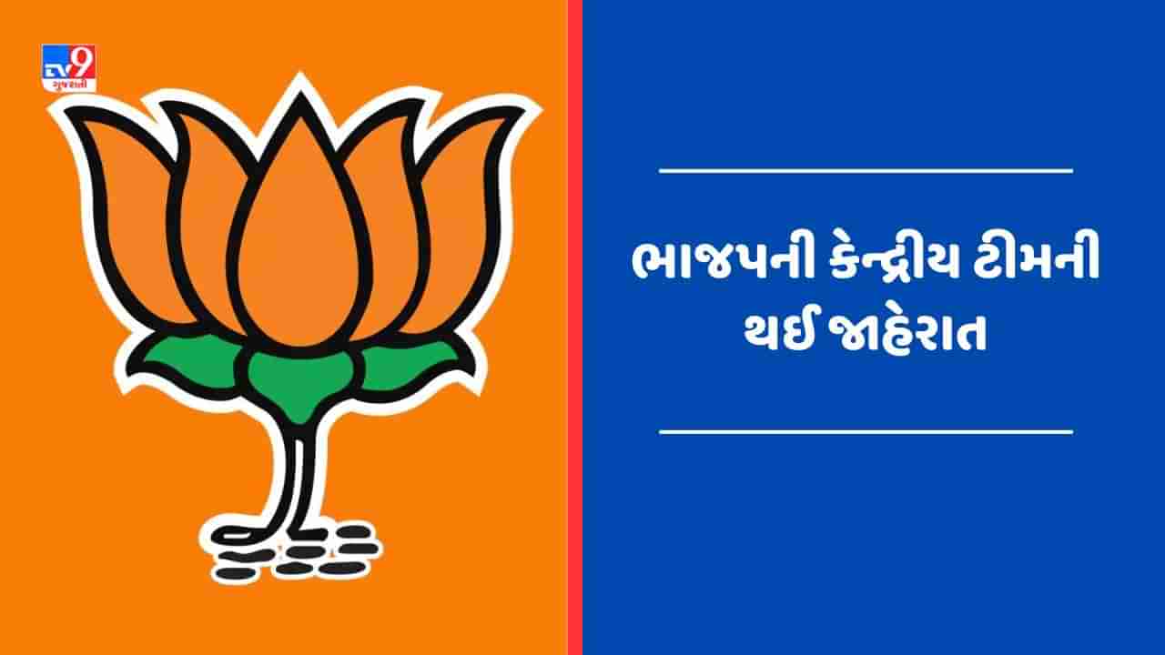 Breaking news : ભાજપની કેન્દ્રીય ટીમની જાહેરાત, બી એલ સંતોષ રાષ્ટ્રીય સંગઠન મહામંત્રી તરીકે યથાવત, જે.પી નડ્ડાની ટીમમાંથી ગુજરાતની બાદબાકી ! જુઓ Video