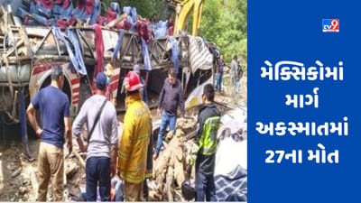 Mexico Accident:  મેક્સિકોમાં ભયાનક માર્ગ અકસ્માત, મુસાફરોથી ભરેલી બસ ખાડામાં પડી, 27નાં મોત, 17 ઘાયલ