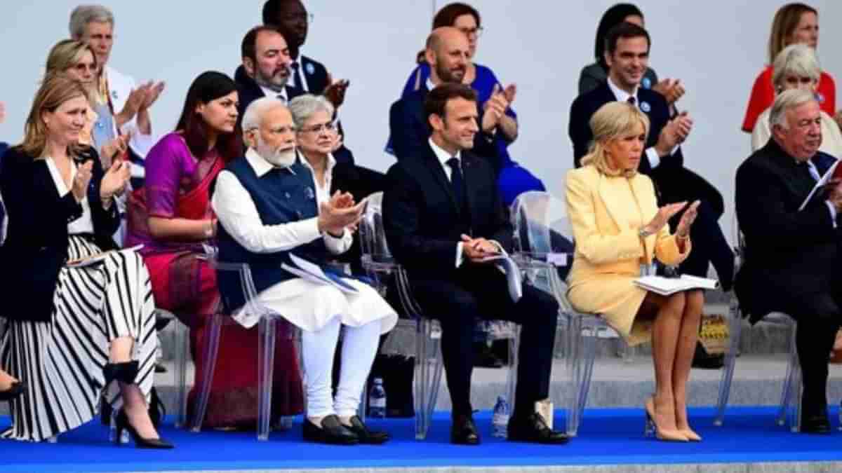 PM Modi in Bastille Day Parade: પીએમ મોદીએ બેસ્ટિલ ડે પરેડમાં હાજરી આપી, રાષ્ટ્રપતિ ઇમેન્યુઅલ મેક્રોન હાજર