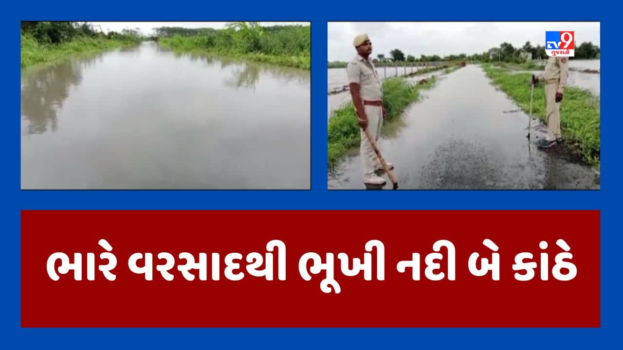 Vadodara rain Video : શિનોર તાલુકામાં ભારે વરસાદના પગલે ભૂખી નદી બે કાંઠે, ઉત્તરાજથી દિવેર જવાના રોડ કરાયો બંધ